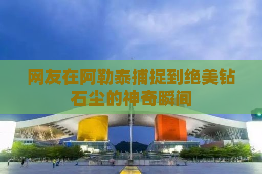 网友在阿勒泰捕捉到绝美钻石尘的神奇瞬间