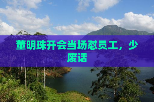 董明珠开会当场怼员工，少废话