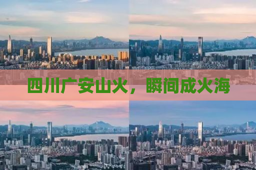 四川广安山火，瞬间成火海