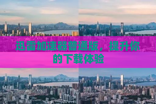 迅雷加速器普通版，提升你的下载体验